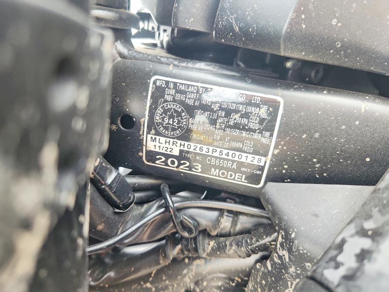 2023 Honda Cb650 მანქანა იყიდება აუქციონზე, vin: MLHRH0263P5400128, აუქციონის ნომერი: 59250606