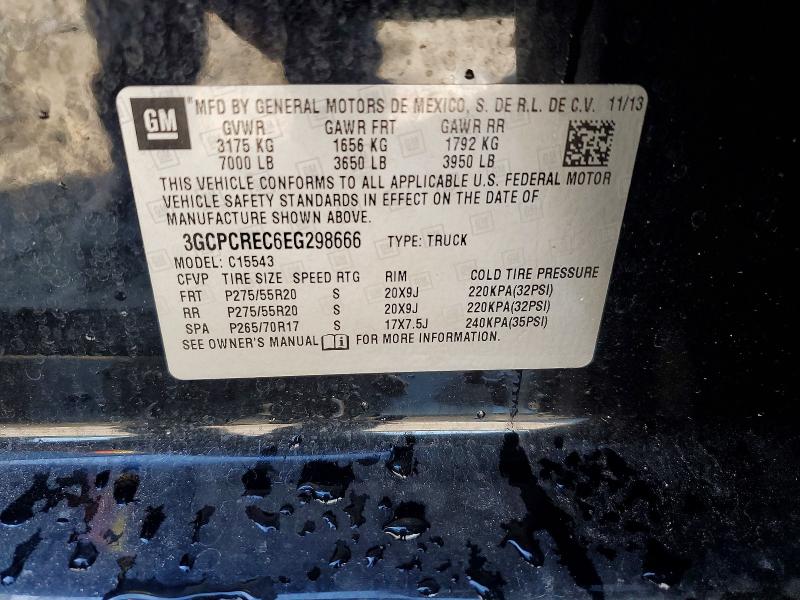 Продаж на аукціоні авто 2014 Chevrolet Silverado, vin: 3GCPCREC6EG298666, номер лоту: 57251796