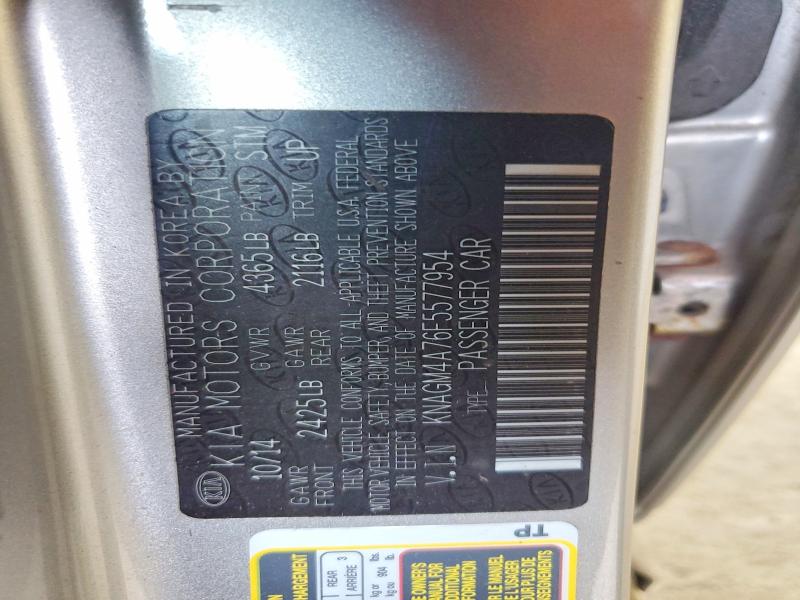 2015 Kia Optima მანქანა იყიდება აუქციონზე, vin: KNAGM4A76F5577954, აუქციონის ნომერი: 58180426