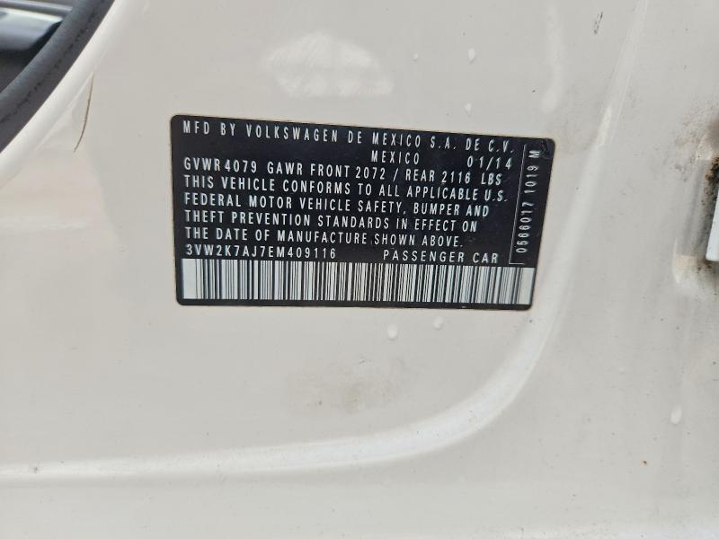 Продаж на аукціоні авто 2014 Volkswagen Jetta, vin: 3VW2K7AJ7EM409116, номер лоту: 58518006
