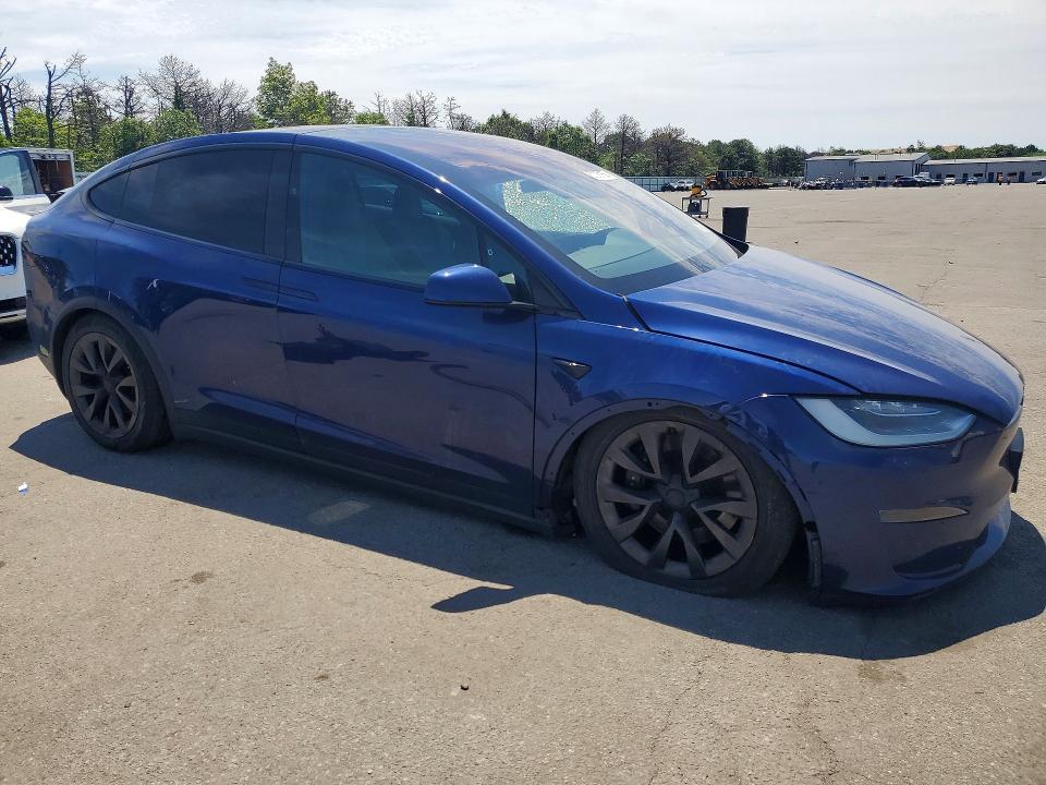 2022 Tesla Model X მანქანა იყიდება აუქციონზე, vin: 7SAXCAE59NF361559, აუქციონის ნომერი: 57378166