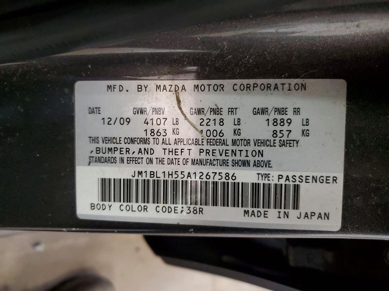 Aukcja sprzedaży 2010 Mazda 3, vin: JM1BL1H55A1267586, numer aukcji: 58641226