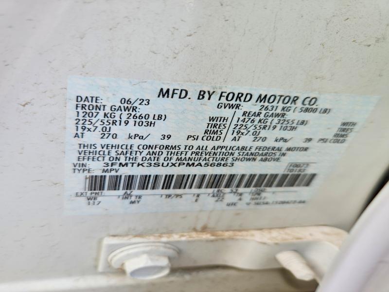 Продажа на аукционе авто 2023 Ford Mustang Mach-e, vin: 3FMTK3SUXPMA56863, номер лота: 55227166
