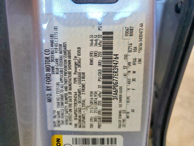 Продаж на аукціоні авто 2014 Ford Fusion, vin: 3FA6P0G77ER394764, номер лоту: 58035966