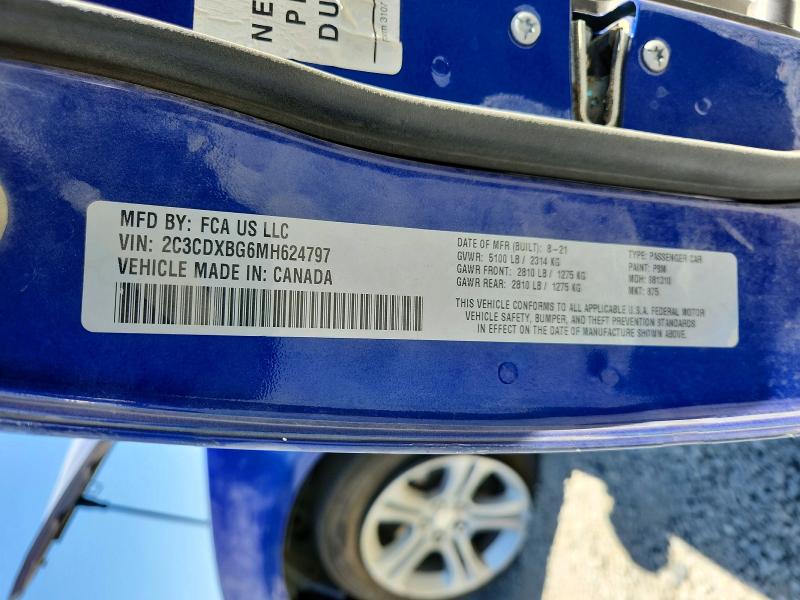 Aukcja sprzedaży 2021 Dodge Charger, vin: 2C3CDXBG6MH624797, numer aukcji: 56667846
