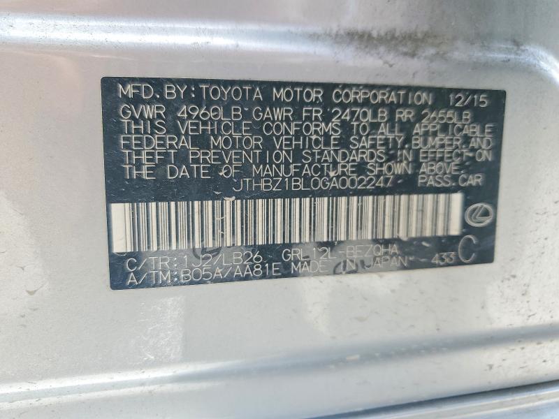 Продажа на аукционе авто 2016 Lexus Gs 350, vin: JTHBZ1BL0GA002247, номер лота: 58973996