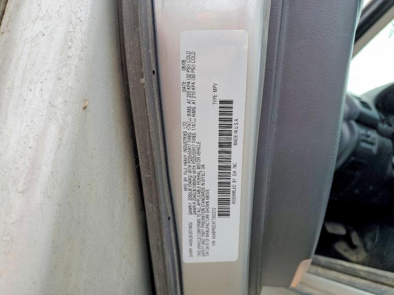 Aukcja sprzedaży 2007 Subaru Outback, vin: 4S4BP62C677302212, numer aukcji: 58207176