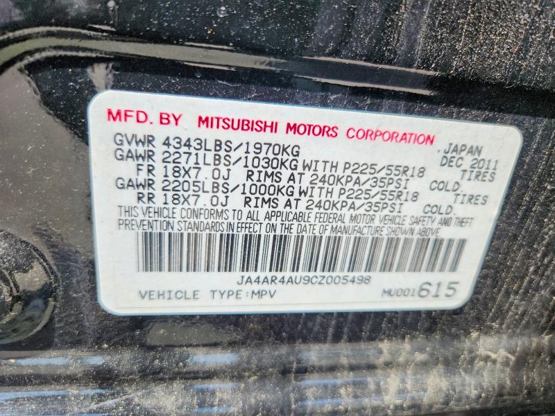 Продажа на аукционе авто 2012 Mitsubishi Outlander Sport, vin: JA4AR4AU9CZ005498, номер лота: 54320756