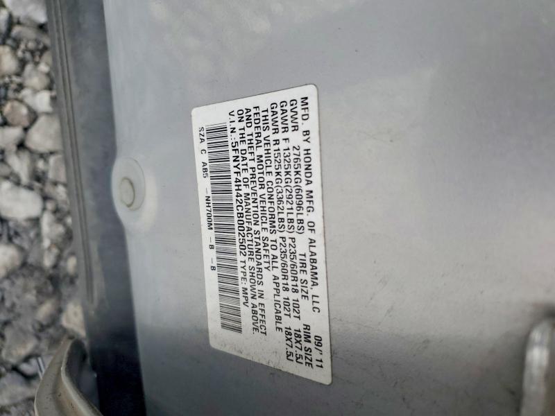 56733976 :رقم المزاد ، 5FNYF4H42CB002502 vin ، 2012 Honda Pilot مزاد بيع