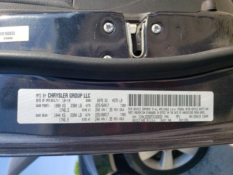 Aukcja sprzedaży 2015 Jeep Compass, vin: 1C4NJDEB2FD162833, numer aukcji: 55469296