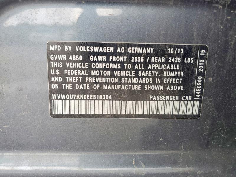Продажа на аукционе авто 2014 Volkswagen Cc, vin: WVWGU7AN0EE518304, номер лота: 57506316