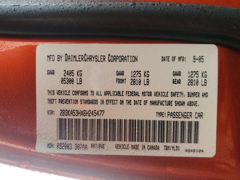 Aukcja sprzedaży 2006 Dodge Charger, vin: 2B3KA53HX6H245477, numer aukcji: 57899976