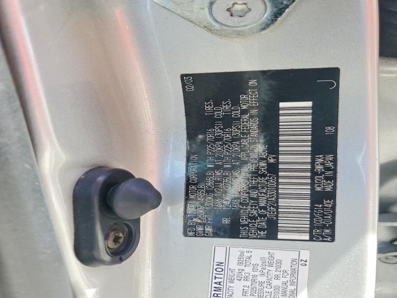 55997676 :رقم المزاد ، JTEGF21A330100657 vin ، 2003 Toyota Highlander مزاد بيع