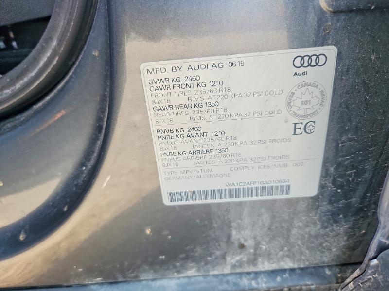 Продажа на аукционе авто 2016 Audi Q5, vin: WA1C2AFP1GA010634, номер лота: 58053556