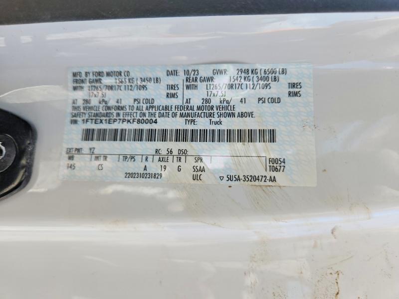 58948606 :رقم المزاد ، 1FTEX1EP7PKF80004 vin ، 2023 Ford F150 مزاد بيع