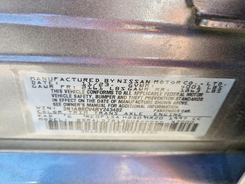 Aukcja sprzedaży 2024 Nissan Sentra, vin: 3N1AB8CV4RY243482, numer aukcji: 55618236