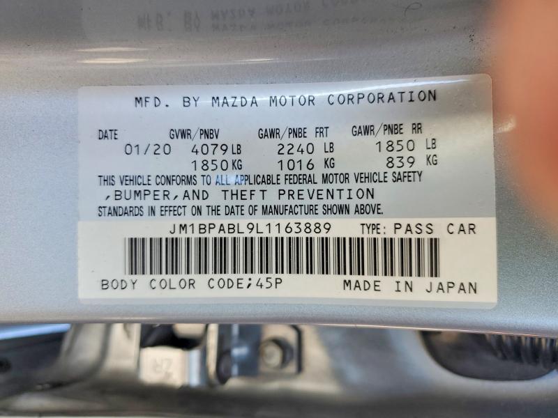 Aukcja sprzedaży 2020 Mazda 3, vin: JM1BPABL9L1163889, numer aukcji: 57433096