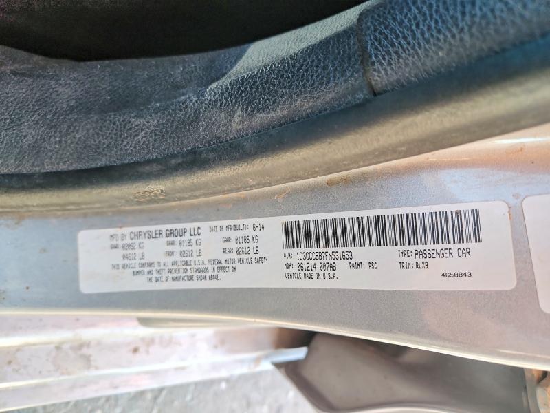 Aukcja sprzedaży 2015 Chrysler 200, vin: 1C3CCCBB7FN531653, numer aukcji: 58144036
