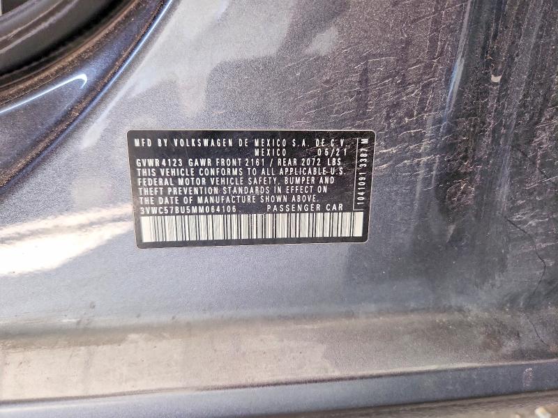 Aukcja sprzedaży 2021 Volkswagen Jetta, vin: 3VWC57BU5MM064106, numer aukcji: 58793586