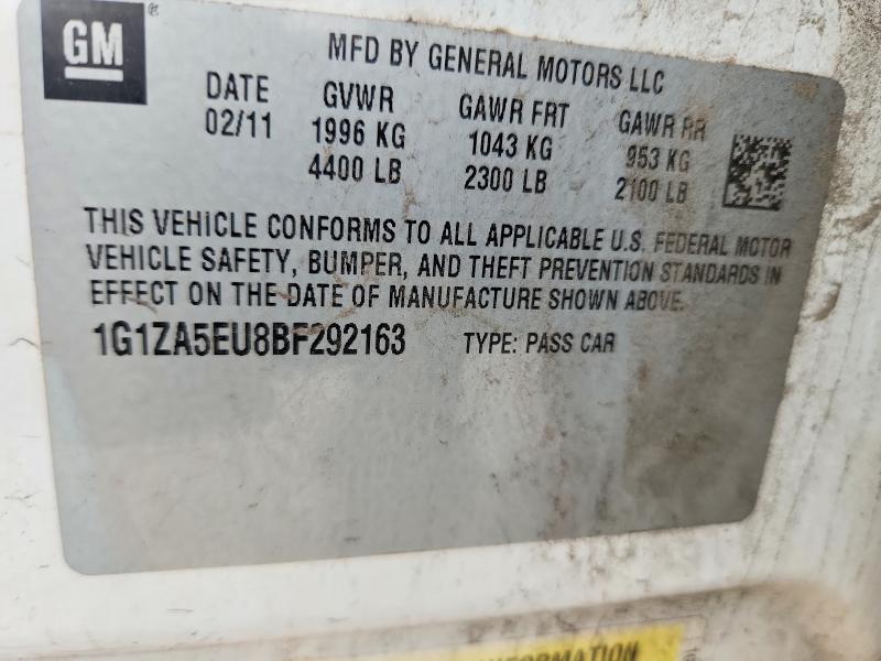 2011 Chevrolet Malibu მანქანა იყიდება აუქციონზე, vin: 1G1ZA5EU8BF292163, აუქციონის ნომერი: 56807686