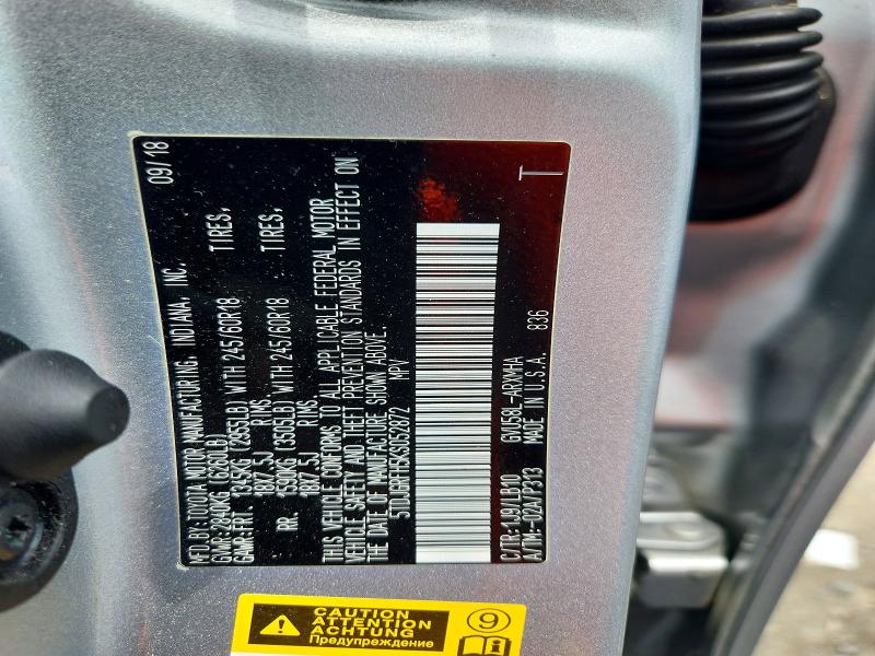 2019 Toyota Highlander Hybrid მანქანა იყიდება აუქციონზე, vin: 5TDJGRFH5KS052872, აუქციონის ნომერი: 57710326