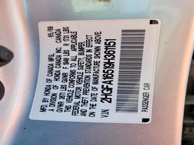 Aukcja sprzedaży 2009 Honda Civic, vin: 2HGFA16519H361151, numer aukcji: 55104346