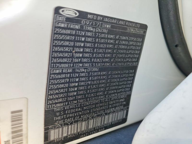 Продажа на аукционе авто 2018 Land Rover Range Rover Velar, vin: SALYL2RX5JA723806, номер лота: 59085766