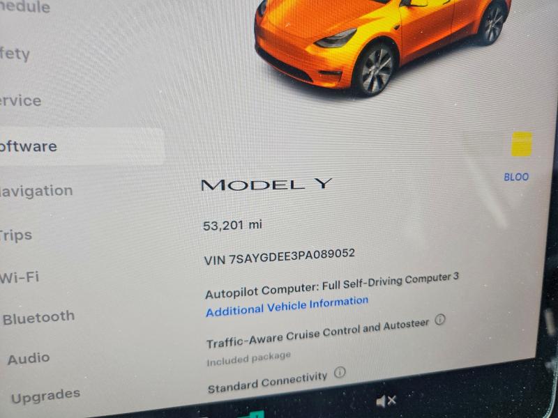 Aukcja sprzedaży 2023 Tesla Model Y, vin: 7SAYGDEE3PA089052, numer aukcji: 57005046