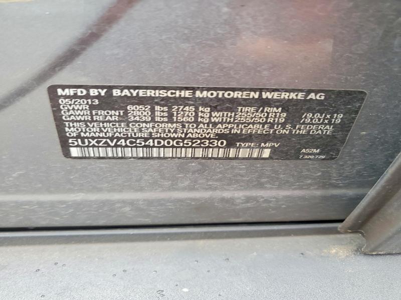 Aukcja sprzedaży 2013 Bmw X5, vin: 5UXZV4C54D0G52330, numer aukcji: 55933696