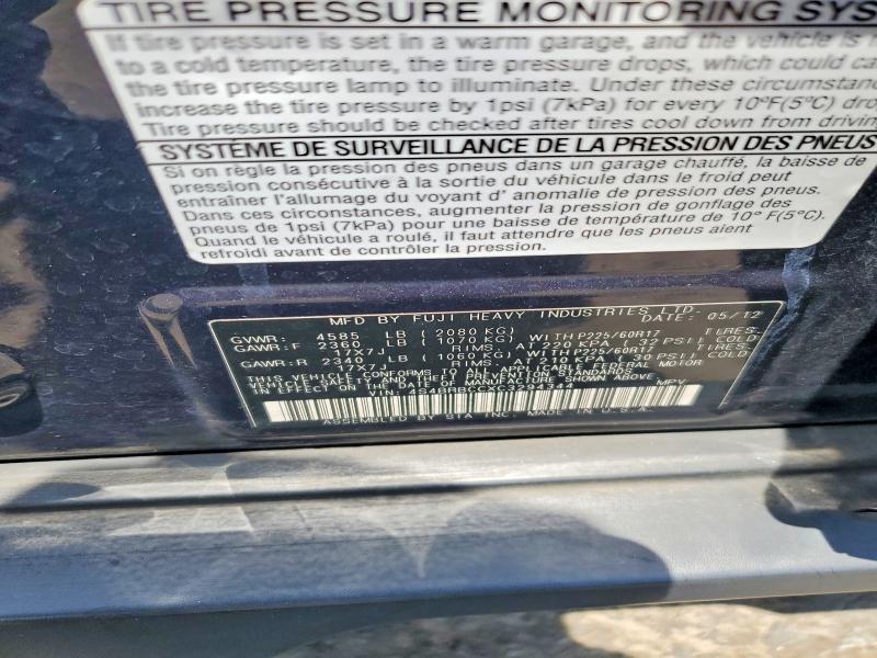 Aukcja sprzedaży 2012 Subaru Outback, vin: 4S4BRBCCXC3294344, numer aukcji: 56274916
