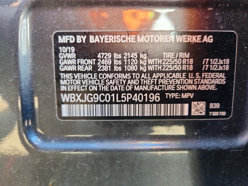 Продажа на аукционе авто 2020 Bmw X1, vin: WBXJG9C01L5P40196, номер лота: 55995256