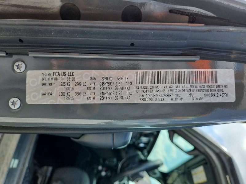 Продаж на аукціоні авто 2018 Jeep Wrangler, vin: 1C4GJXAN7JW289987, номер лоту: 58305826