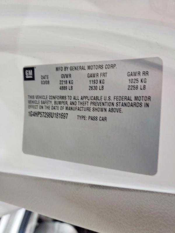 58148046 :رقم المزاد ، 1G4HP57298U181697 vin ، 2008 Buick Lucerne مزاد بيع