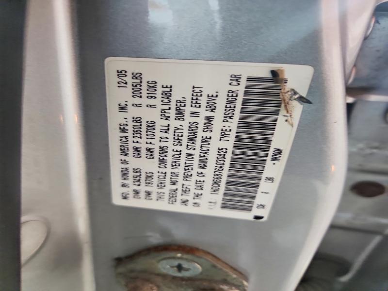 55474056 :رقم المزاد ، 1HGCM66876A030425 vin ، 2006 Honda Accord مزاد بيع