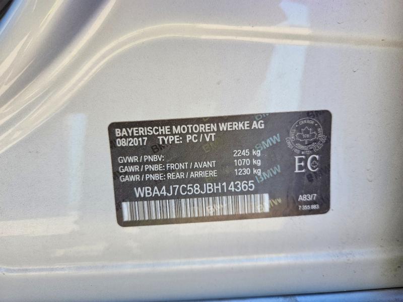Продажа на аукционе авто 2018 Bmw 440xi, vin: WBA4J7C58JBH14365, номер лота: 55360756