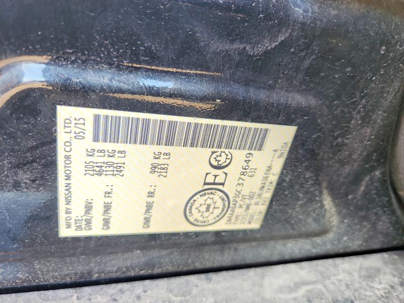57536326 :رقم المزاد ، 1N4AA6AP3GC378649 vin ، 2016 Nissan Maxima مزاد بيع