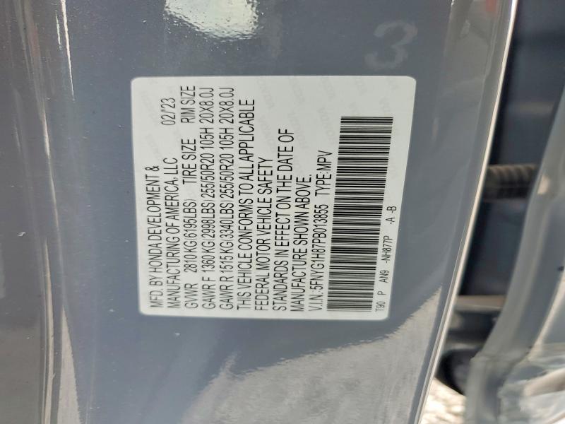 Aukcja sprzedaży 2023 Honda Pilot, vin: 5FNYG1H87PB013855, numer aukcji: 56663246