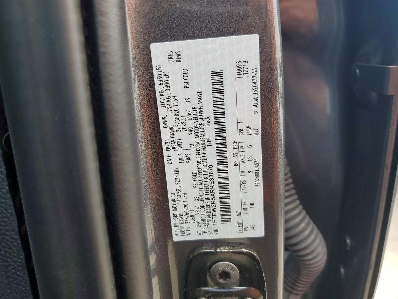 Aukcja sprzedaży 2024 Ford F150, vin: 1FTEW2K5XRKE83670, numer aukcji: 55767166