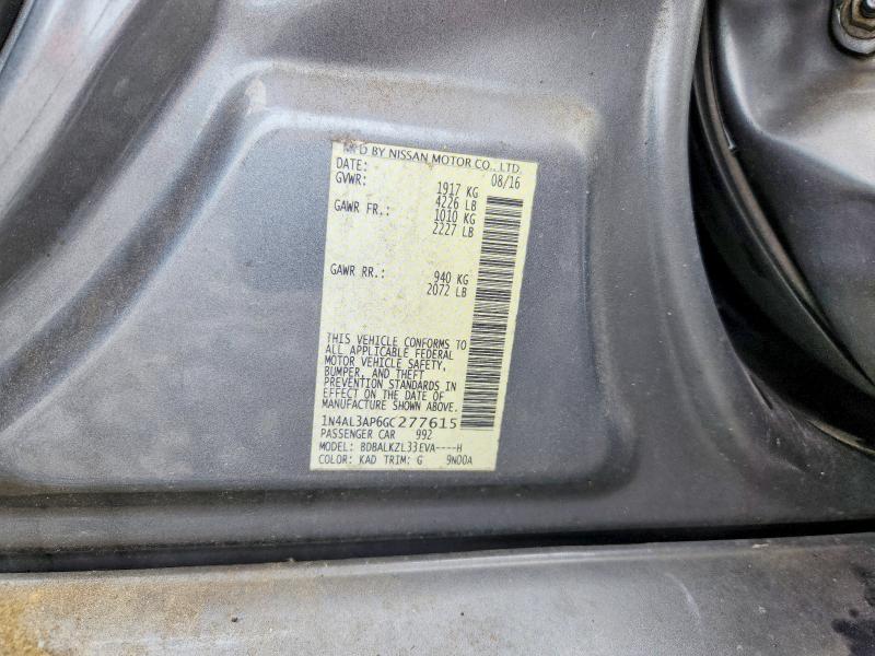 2016 Nissan Altima მანქანა იყიდება აუქციონზე, vin: 1N4AL3AP6GC277615, აუქციონის ნომერი: 56429666