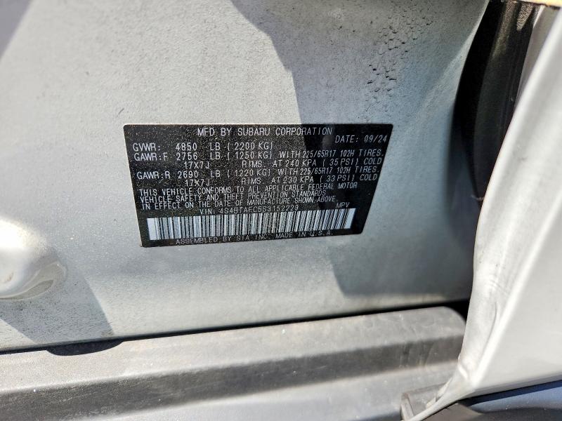 Продаж на аукціоні авто 2025 Subaru Outback, vin: 4S4BTAFC5S3152229, номер лоту: 58946436