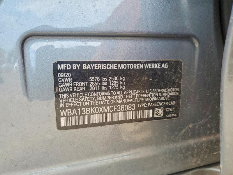 Aukcja sprzedaży 2021 Bmw M550xi, vin: WBA13BK0XMCF38083, numer aukcji: 56772046