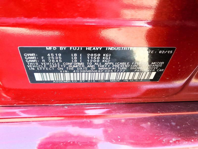 2015 Subaru Legacy მანქანა იყიდება აუქციონზე, vin: 4S3BNBN66F3051772, აუქციონის ნომერი: 57546846