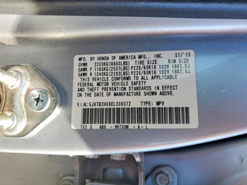 Продаж на аукціоні авто 2014 Acura Rdx, vin: 5J8TB3H59EL006072, номер лоту: 55996756