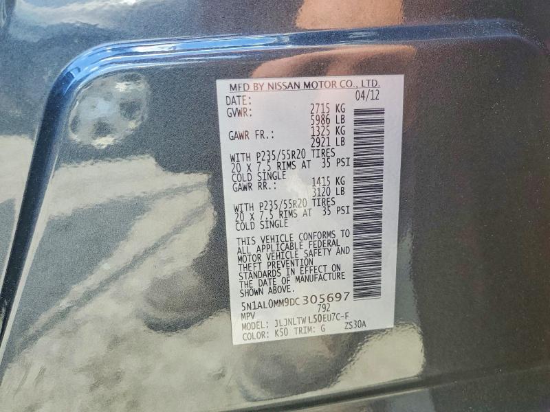 Продаж на аукціоні авто 2013 Infiniti Jx35, vin: 5N1AL0MM9DC305697, номер лоту: 58803036