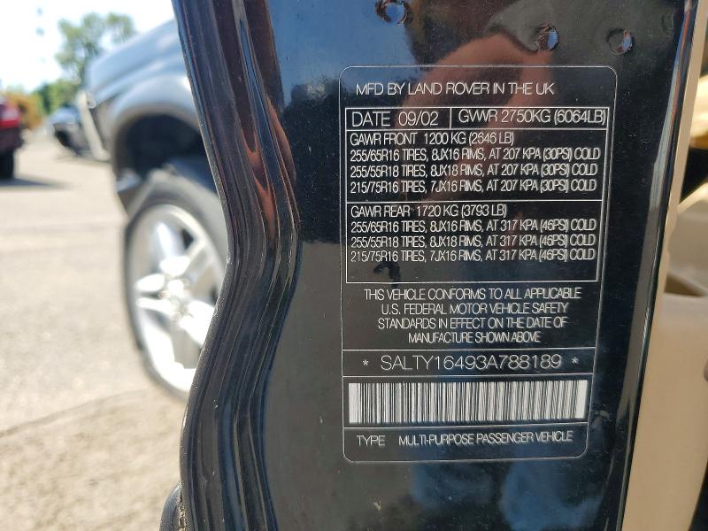 Aukcja sprzedaży 2003 Land Rover Discovery Ii, vin: SALTY16493A788189, numer aukcji: 55915226