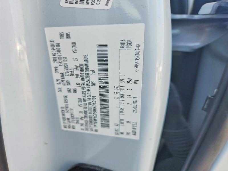 2021 Ford F150 მანქანა იყიდება აუქციონზე, vin: 1FTEW1CP5MKD15101, აუქციონის ნომერი: 56034826