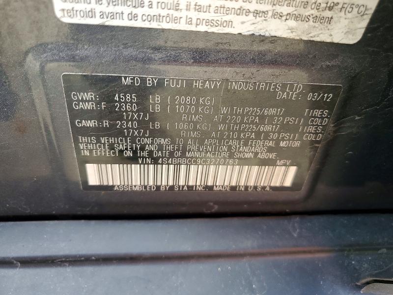 Продаж на аукціоні авто 2012 Subaru Outback, vin: 4S4BRBCC9C3270763, номер лоту: 56842796