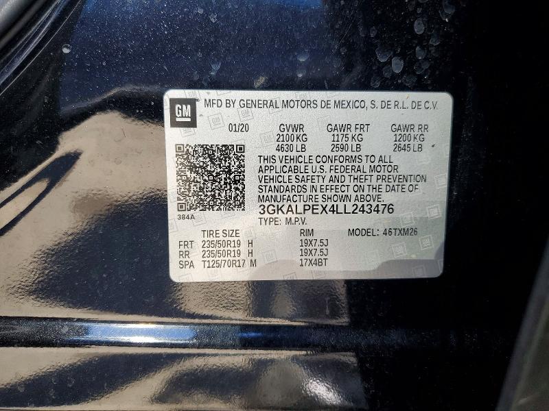 2020 Gmc Terrain მანქანა იყიდება აუქციონზე, vin: 3GKALPEX4LL243476, აუქციონის ნომერი: 57237626