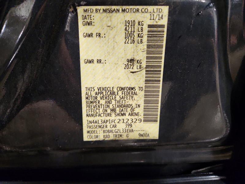 Aukcja sprzedaży 2015 Nissan Altima, vin: 1N4AL3AP1FC212329, numer aukcji: 57635626