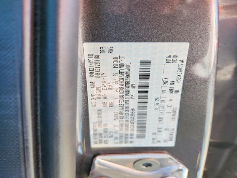 2014 Ford Escape მანქანა იყიდება აუქციონზე, vin: 1FMCU0GX4EUA29856, აუქციონის ნომერი: 56798826